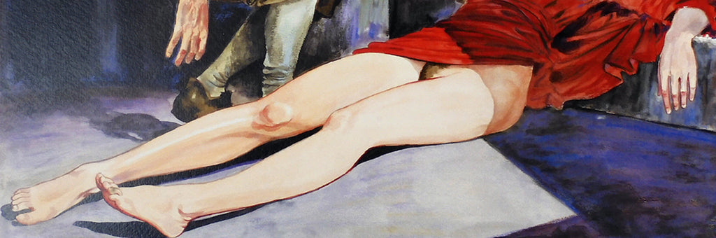 Stampa Firmata Caravaggio Pittore E La Modella