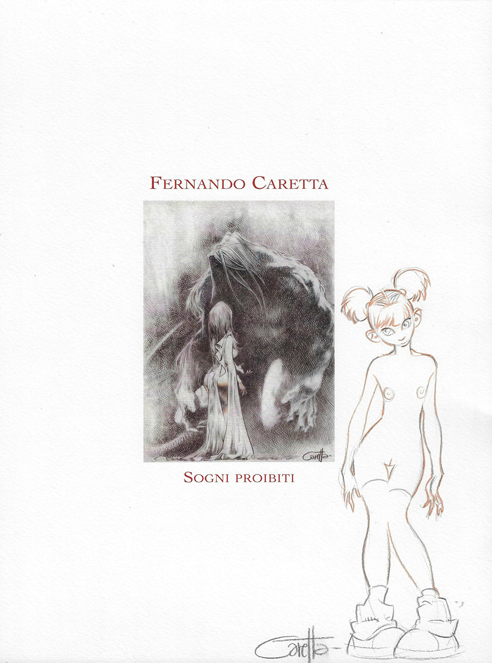 Portfolio Forbidden Dreams with original drawing