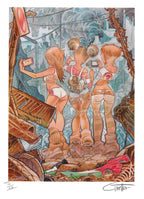 Peace Girls Portfolio with original drawing 11, Roman numerals