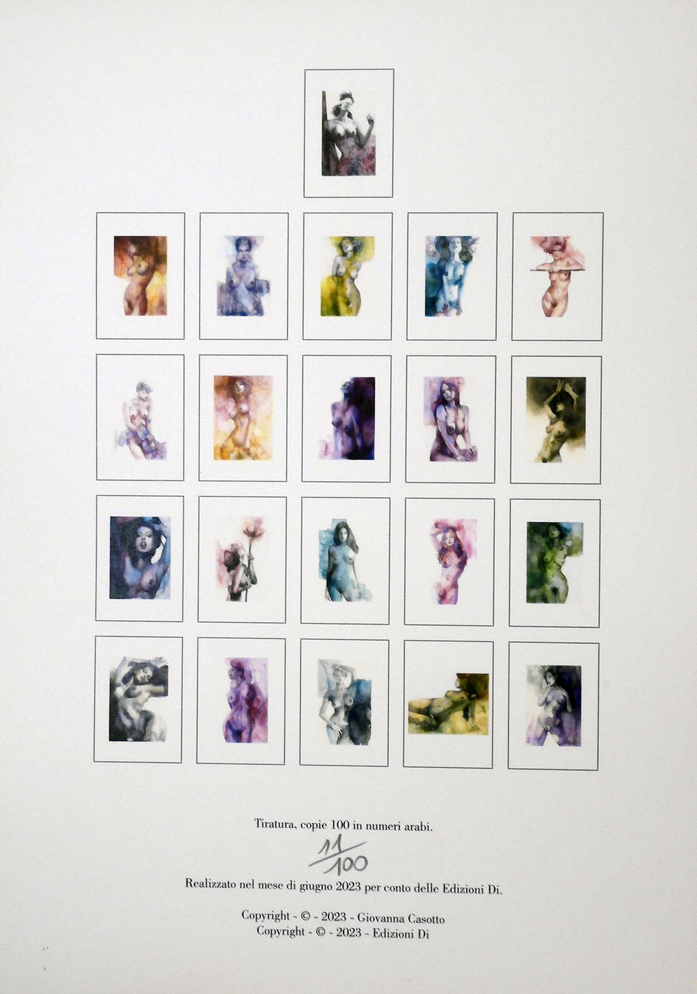 Casotto Portfolio  Acquarelle 2 con disegno originale 6