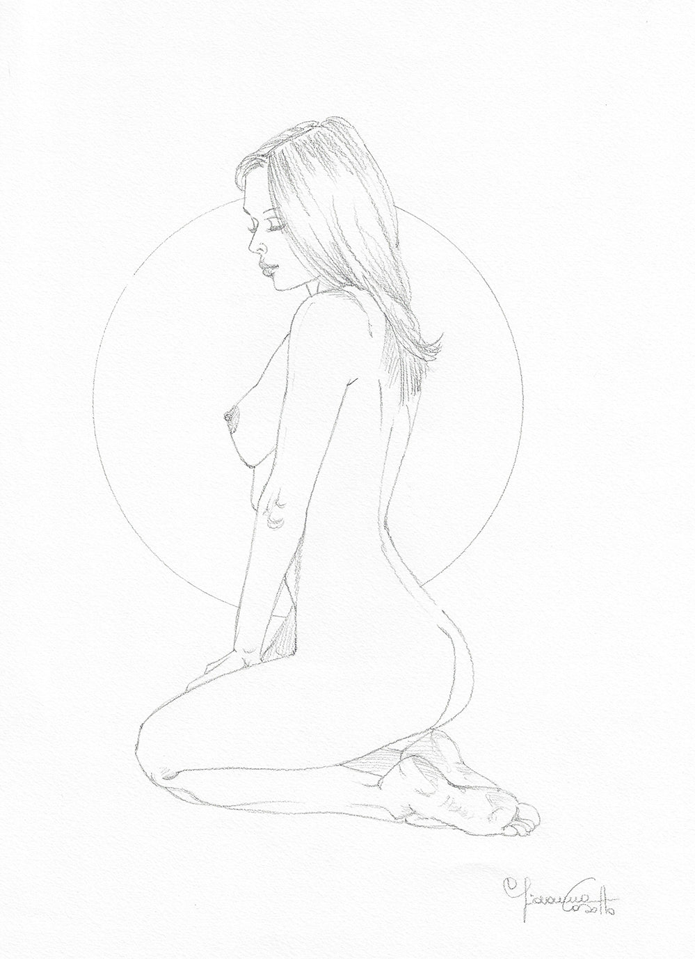 Portfolio Watererotics Girls 1 with Original Drawing 23 - PA -