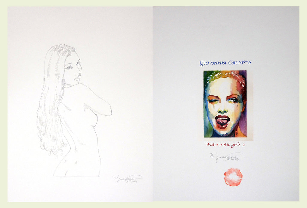 Portfolio Watererotics Girls 2 Bacio +  Disegno