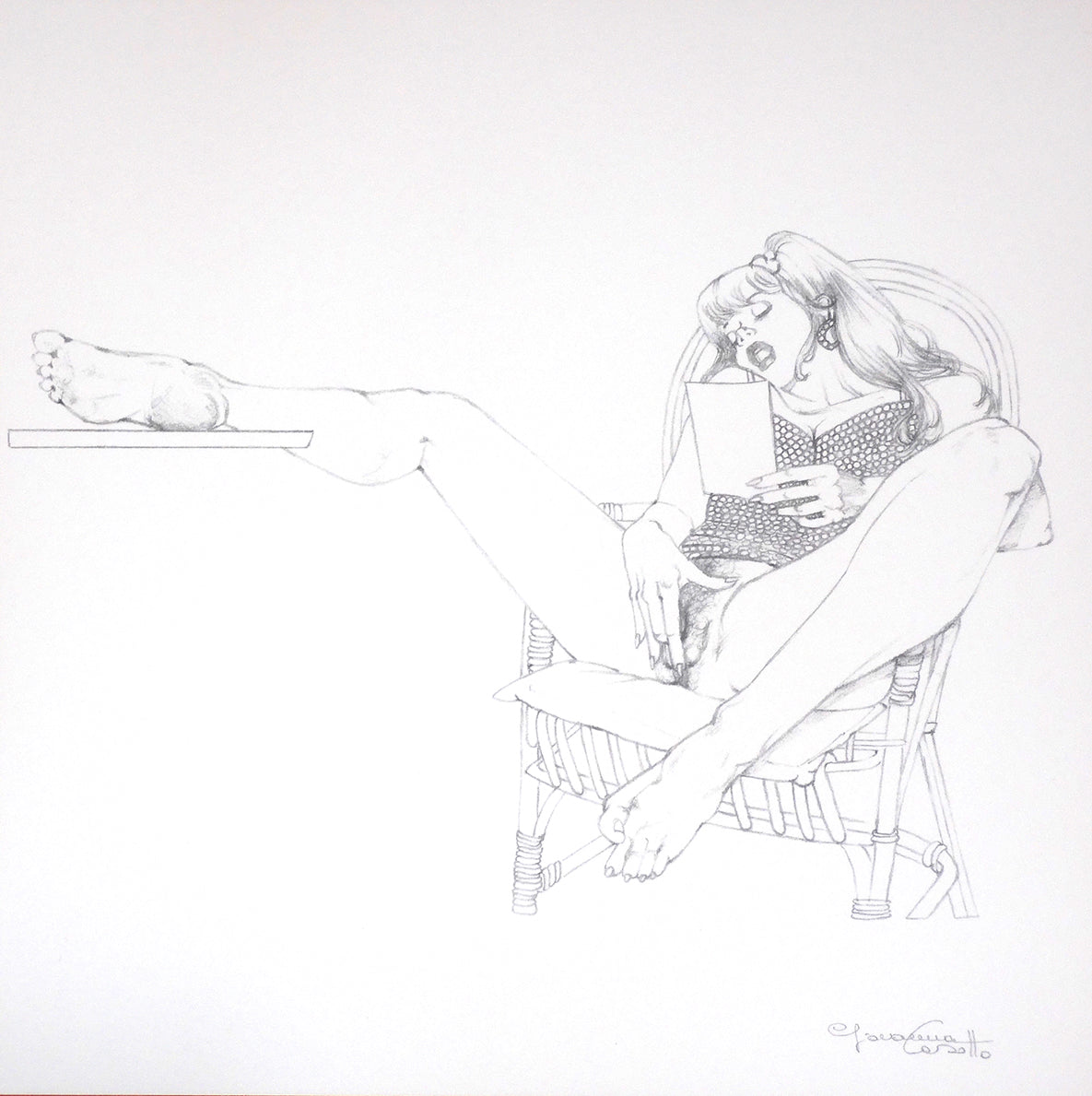 Portfolio Libro nero - Prurito con disegno originale 24