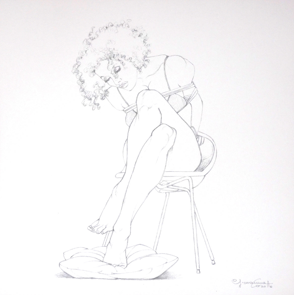 Portfolio Libro nero - Prurito con disegno originale 28