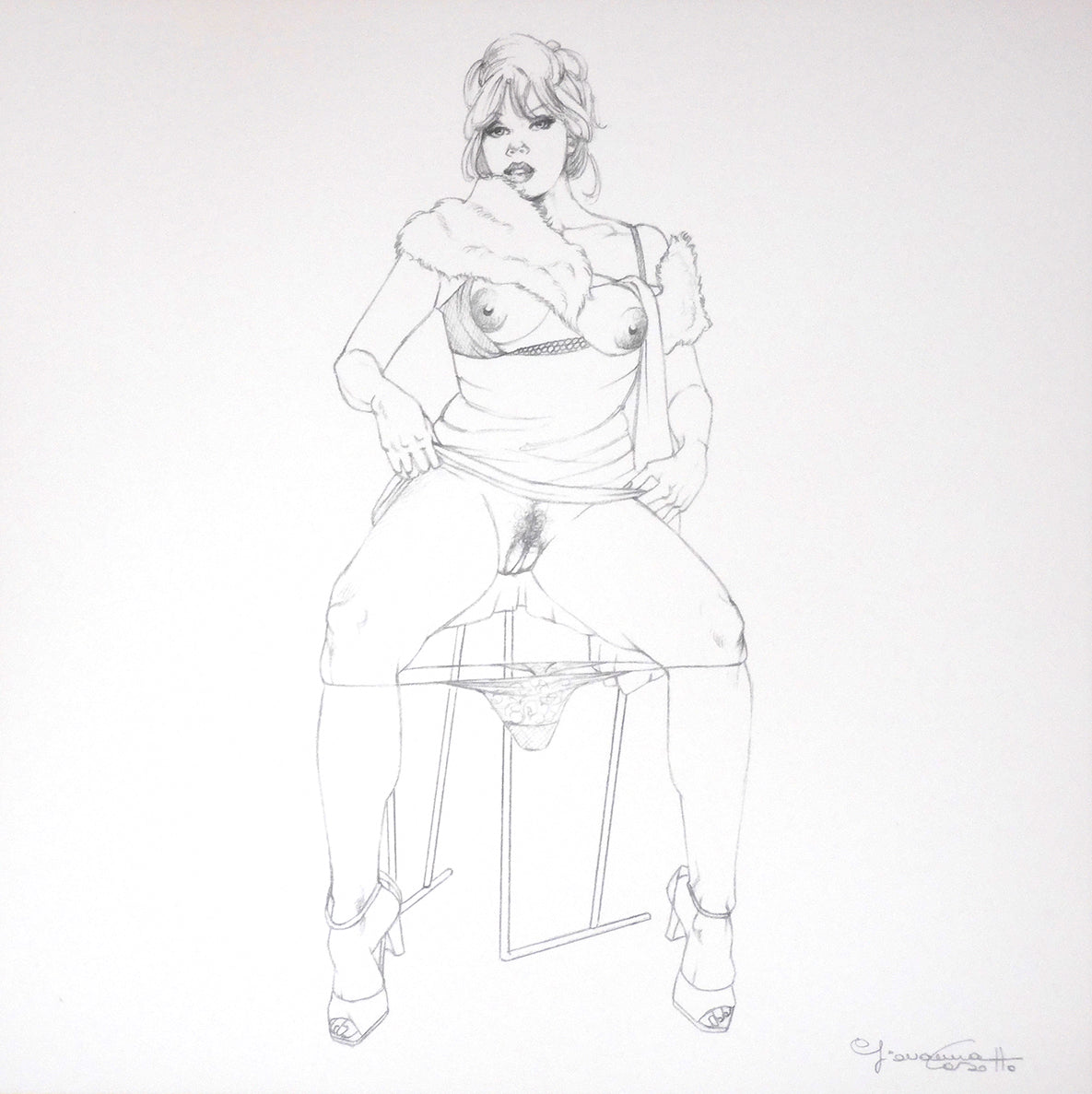 Portfolio Libro nero - Prurito con disegno originale 24