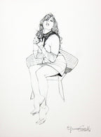 Portfolio Sketch Book with Original Drawing No. 35 - PA -