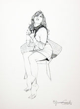 Portfolio Sketch Book con Disegno Originale N ° 26 - P.A. -
