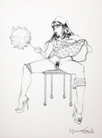 Portfolio Sketch Book with Original Drawing No. 35 - PA -