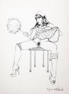 Portfolio Sketch Book con Disegno Originale N ° 25 - P.A. -