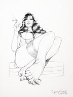 Portfolio Sketch Book con Disegno Originale N ° 25 - P.A. -