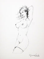 Portfolio Sketch Book con Disegno Originale N ° 25 - P.A. -