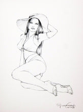Portfolio Sketch Book con Disegno Originale N ° 26 - P.A. -