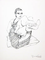 Portfolio Sketch Book with Original Drawing No. 32 - PA -