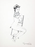 Portfolio Sketch Book con Disegno Originale N ° 25 - P.A. -