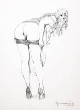 Portfolio Sketch Book con Disegno Originale N ° 26 - P.A. -