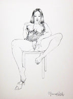 Portfolio Sketch Book with Original Drawing No. 35 - PA -