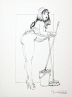 Portfolio Sketch Book with Original Drawing No. 32 - PA -