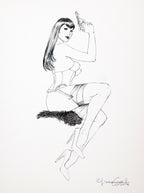 Portfolio Sketch Book con Disegno Originale N ° 25 - P.A. -