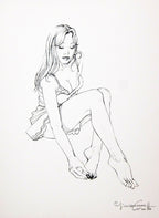 Portfolio Sketch Book with Original Drawing No. 35 - PA -