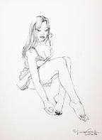 Portfolio Sketch Book con Disegno Originale N ° 25 - P.A. -
