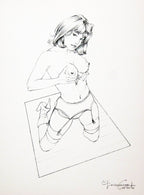 Portfolio Sketch Book con Disegno Originale N ° 25 - P.A. -