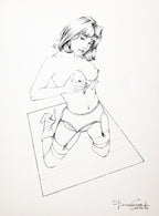 Portfolio Sketch Book with Original Drawing No. 32 - PA -