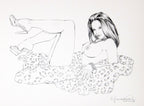 Portfolio Sketch Book con Disegno Originale N ° 25 - P.A. -