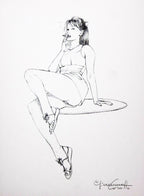Portfolio Sketch Book con Disegno Originale N ° 25 - P.A. -