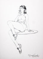 Portfolio Sketch Book with Original Drawing No. 32 - PA -