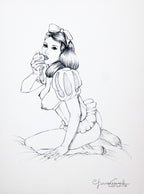 Portfolio Sketch Book with Original Drawing No. 32 - PA -