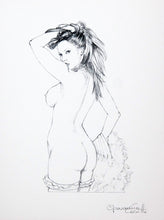 Portfolio Sketch Book con Disegno Originale N ° 26 - P.A. -