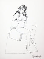 Portfolio Sketch Book with Original Drawing No. 32 - PA -