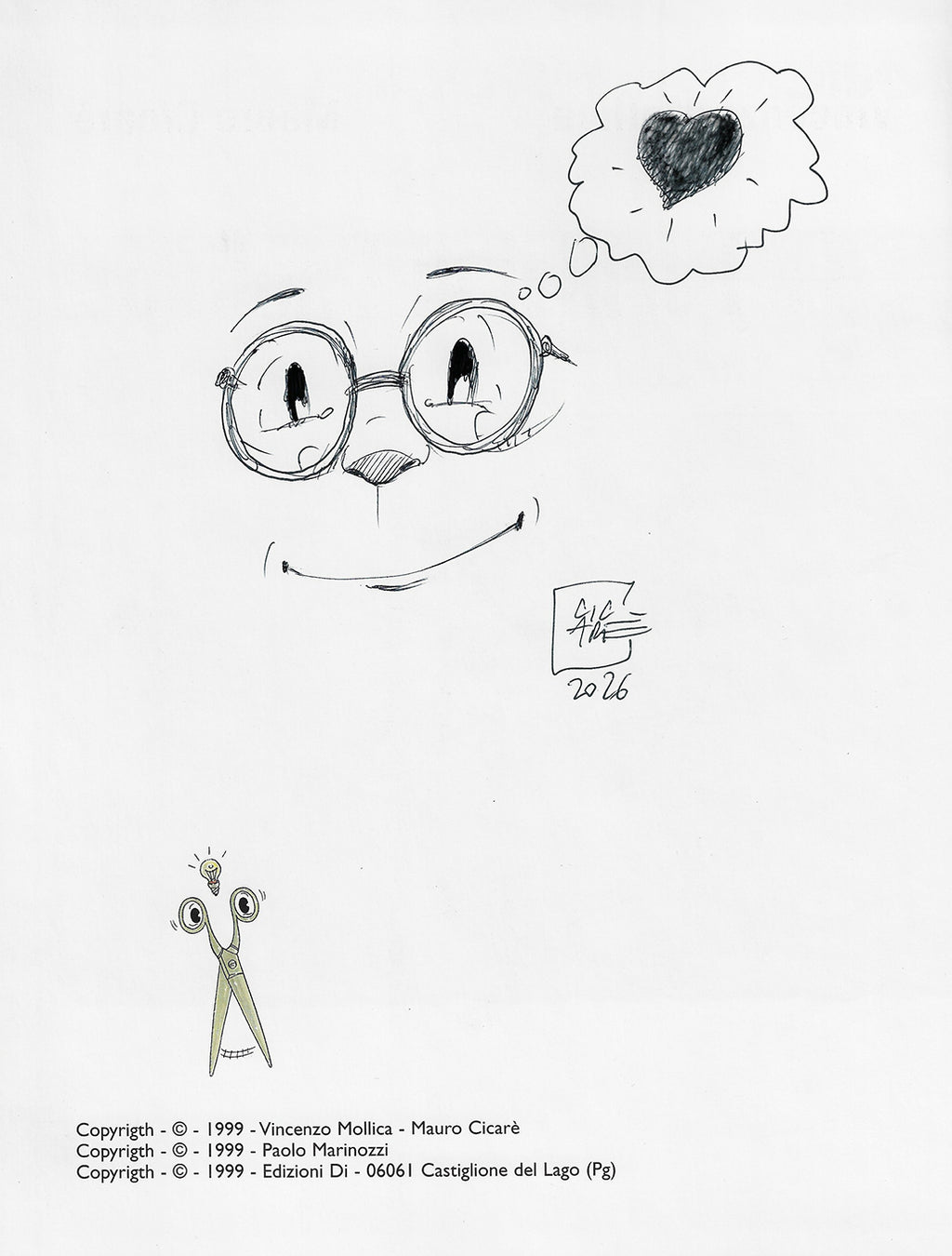 Cicarè Volume Le Forbici di Paolino con disegno originale 2