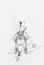 Morgante volume with original drawing.
