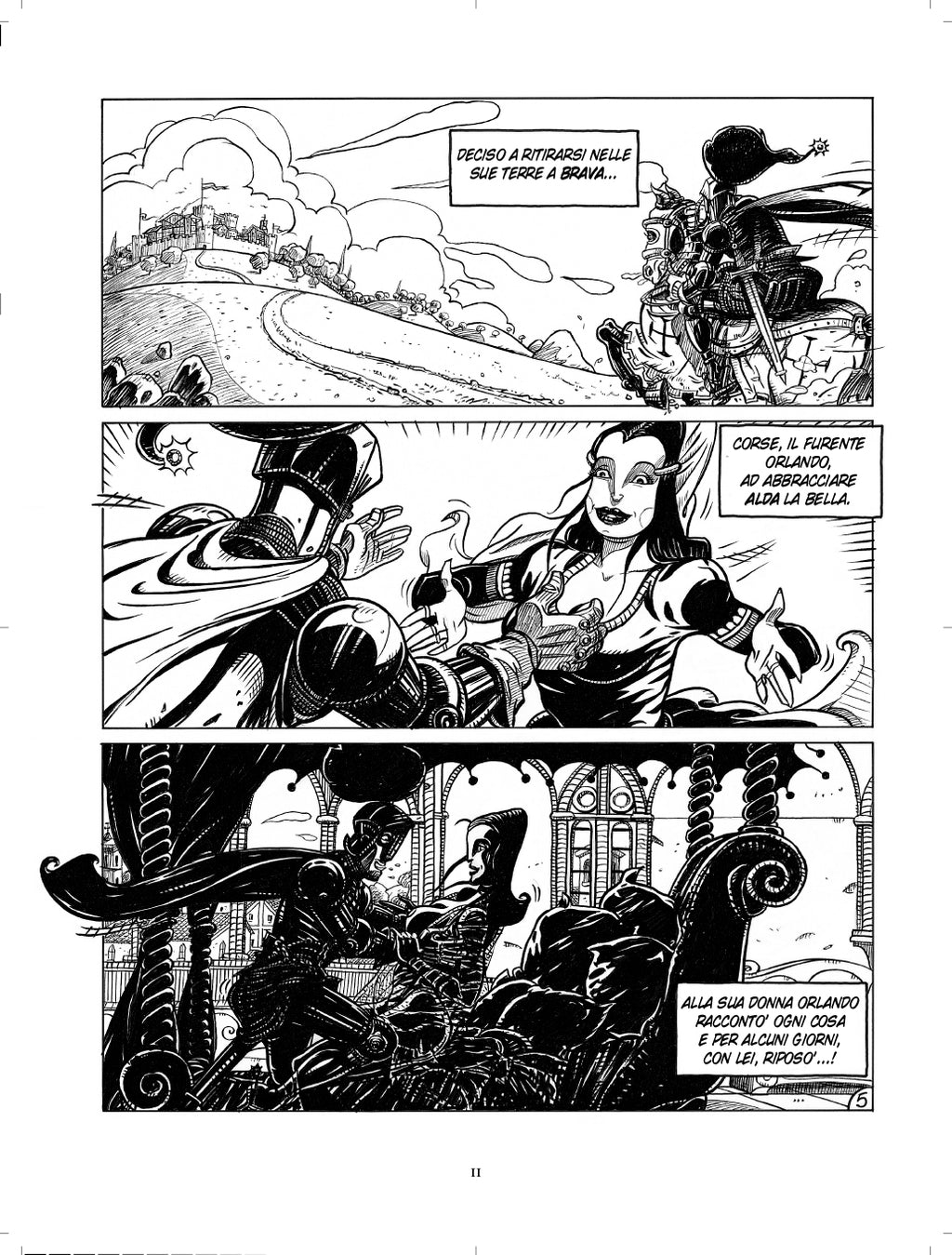 Morgante volume with original drawing.