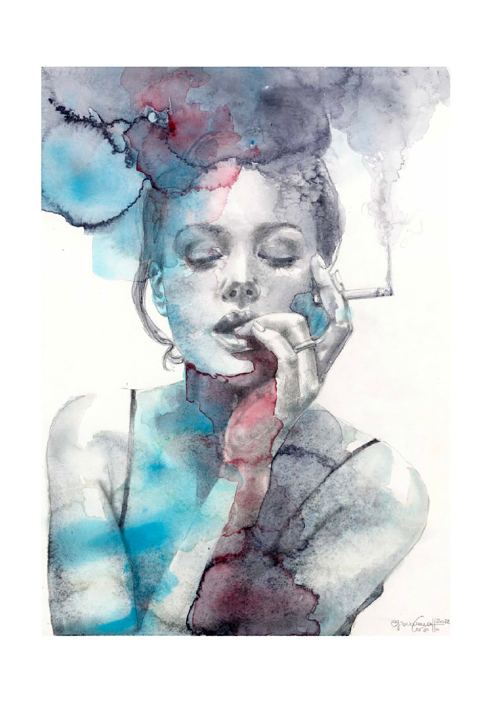 Casotto Portfolio Nebulose con Bacio originale P.A.