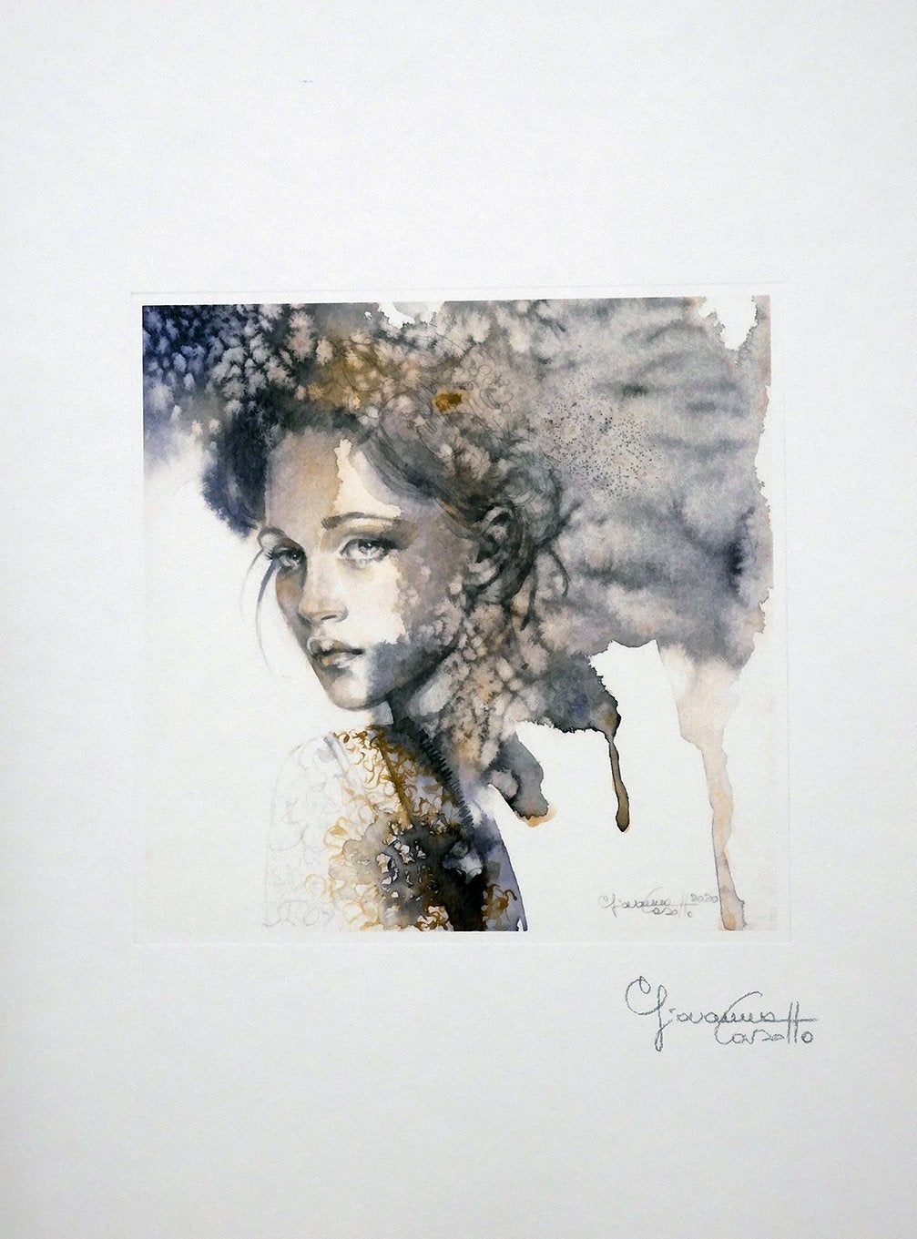 Casotto Portfolio Acquarelle con Disegno Originale N ° 31