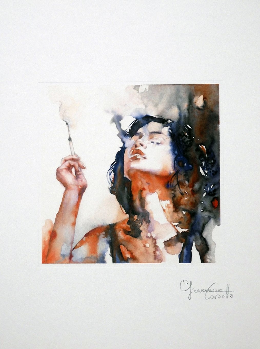 Casotto Portfolio Acquarelle con Disegno Originale N ° 31