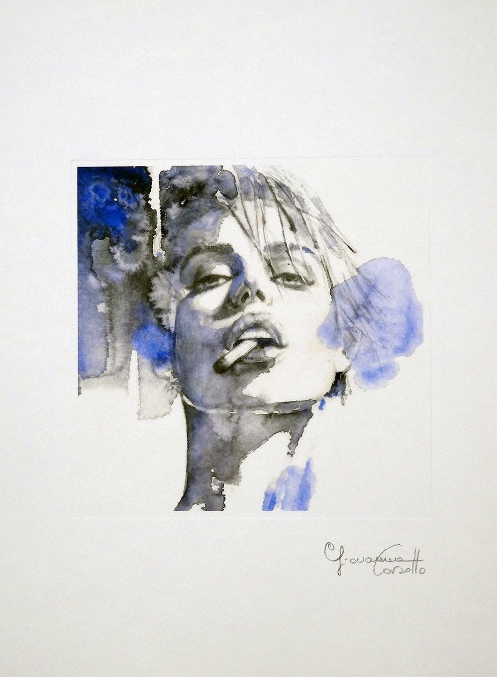 Casotto Portfolio Acquarelle con Disegno Originale N ° 31