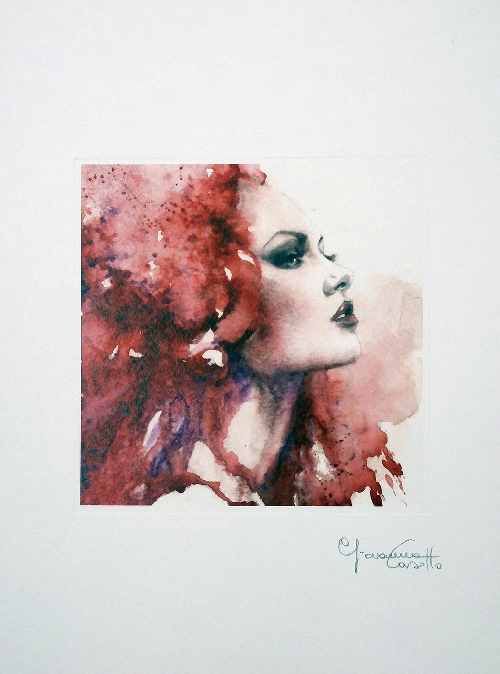 Casotto Portfolio Acquarelle con Disegno Originale N ° 31