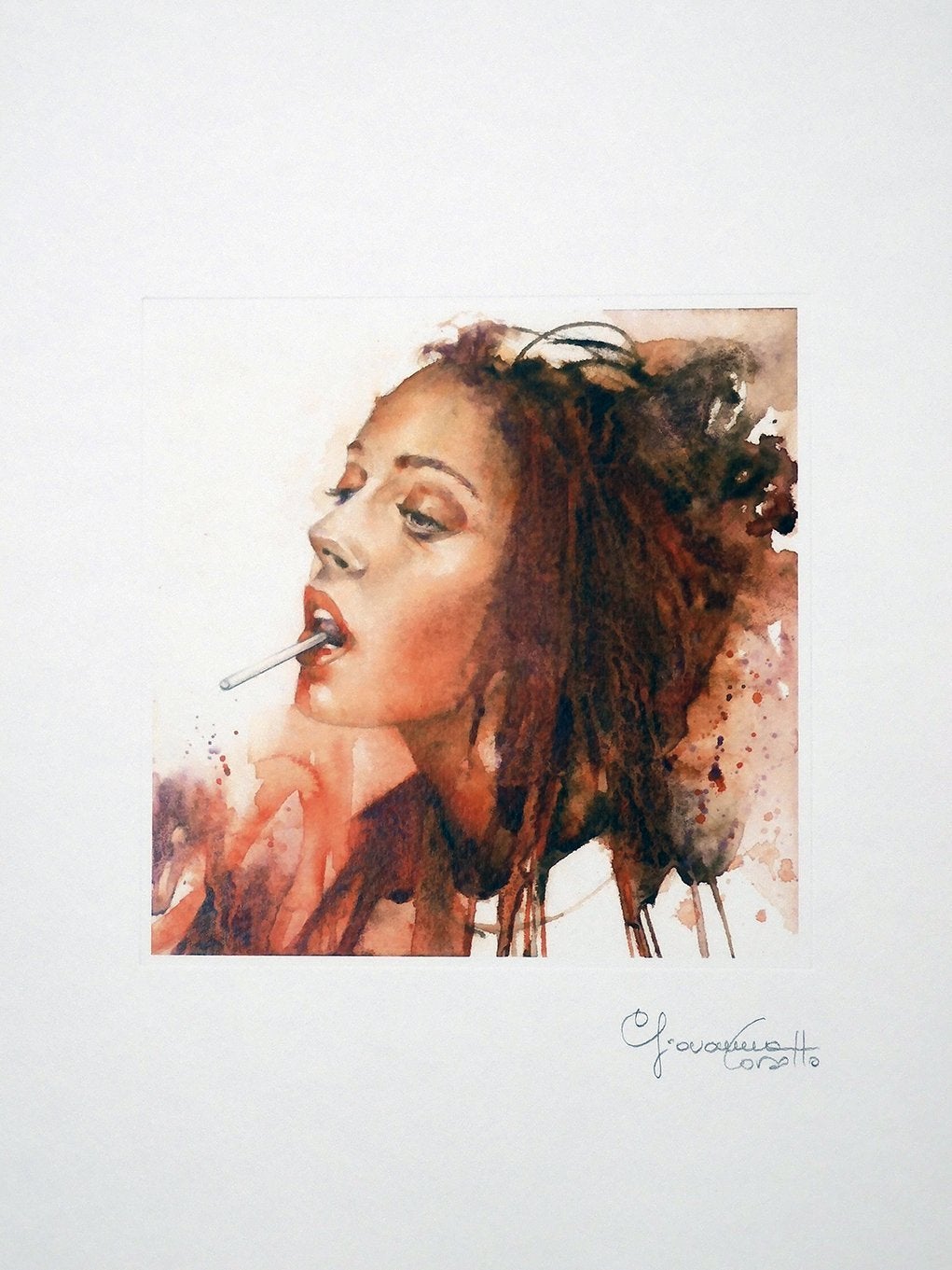 Casotto Portfolio Acquarelle con Disegno Originale N ° 31