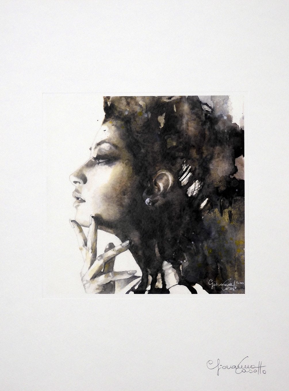 Casotto Portfolio Acquarelle con Disegno Originale N ° 31