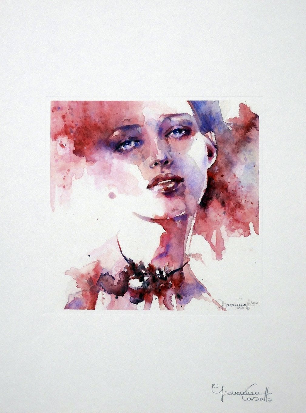 Casotto Portfolio Acquarelle con Disegno Originale N ° 31