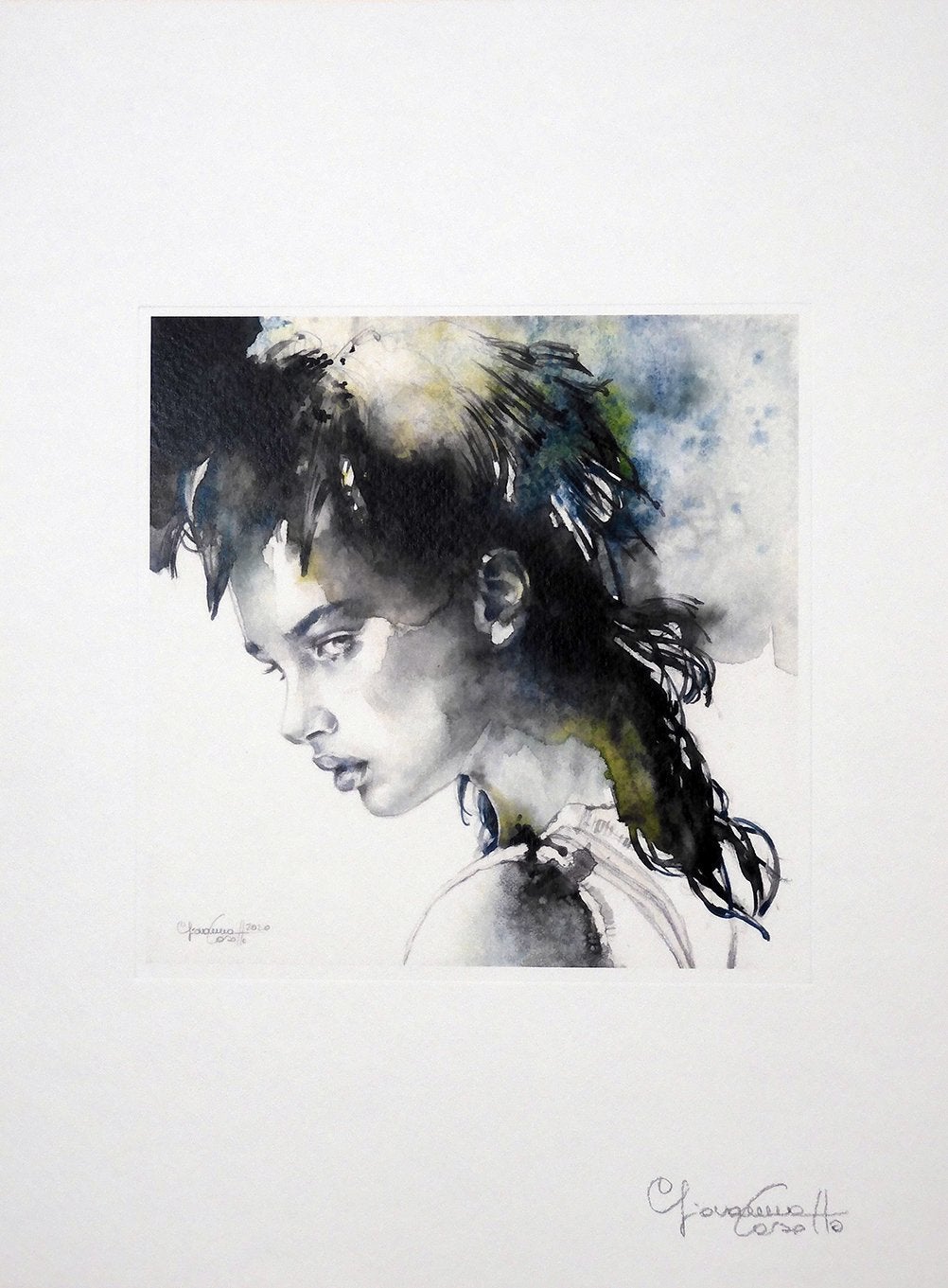 Casotto Portfolio Acquarelle con Disegno Originale N ° 31