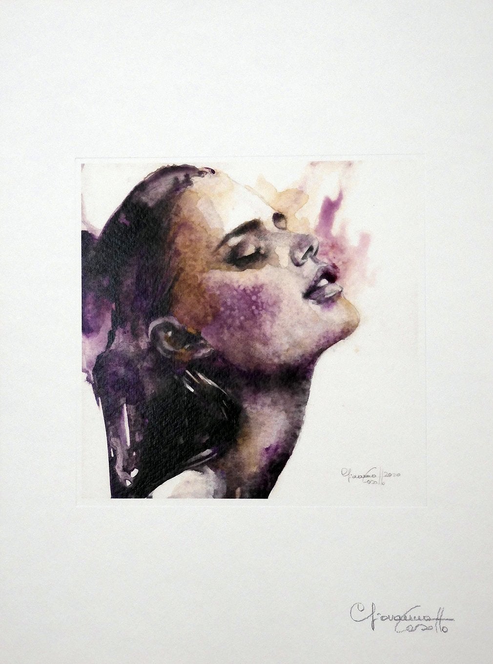 Casotto Portfolio Acquarelle con Disegno Originale N ° 31