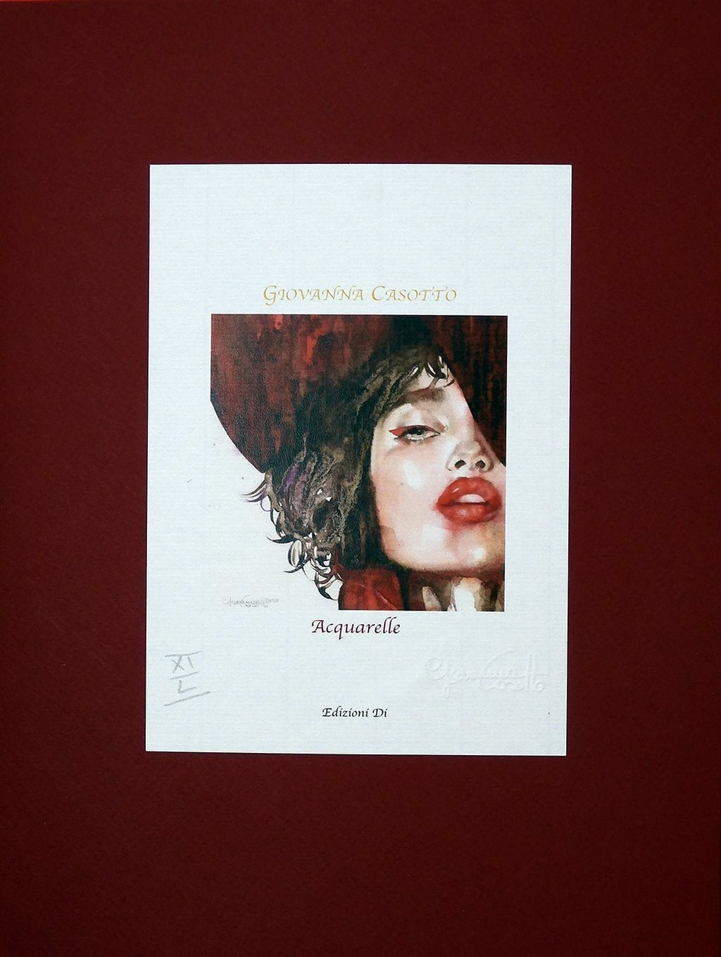 Casotto Portfolio Acquarelle con Disegno Originale N ° 31