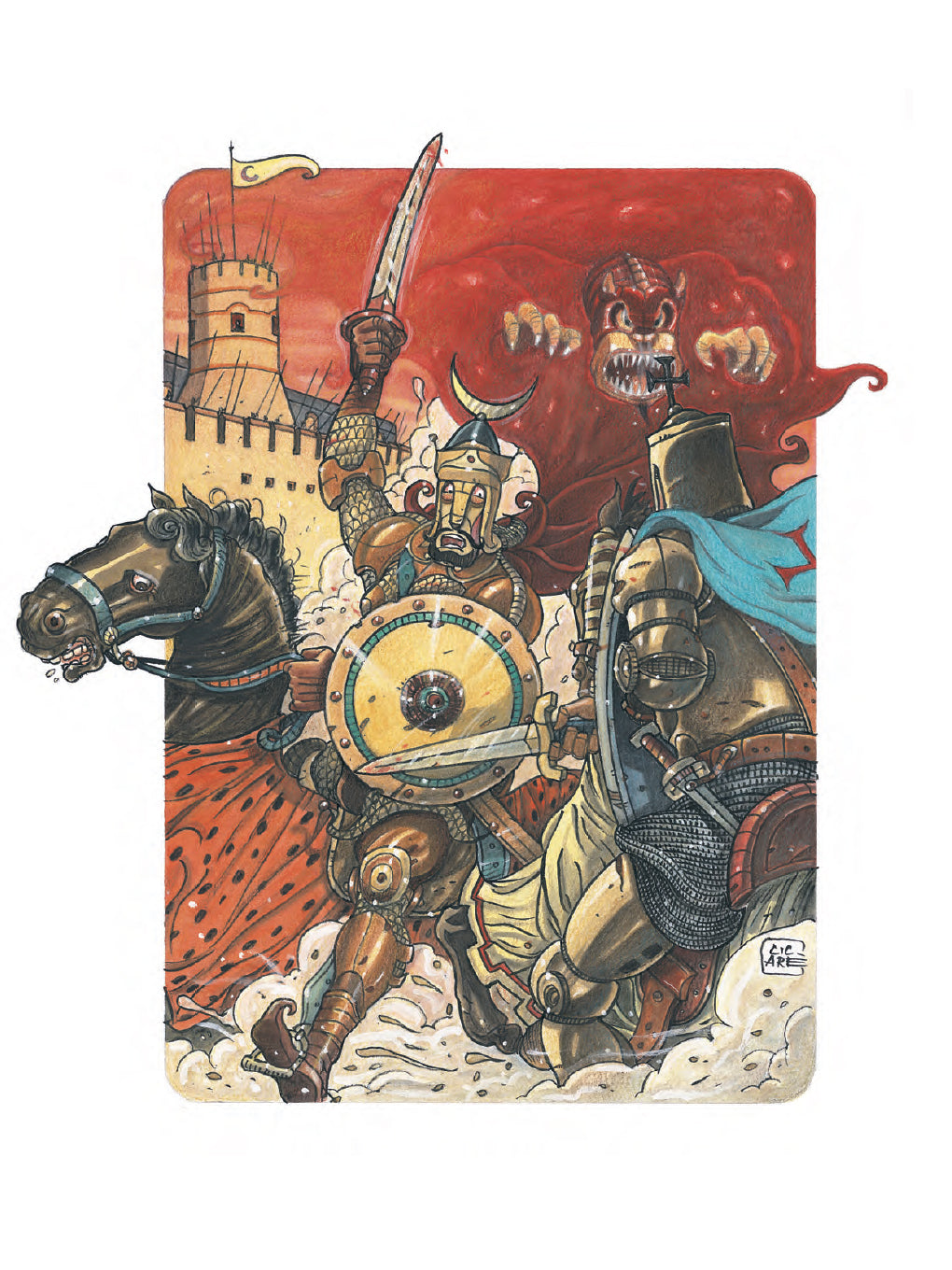 Cicaré Portfolio Miti con disegno originale 2