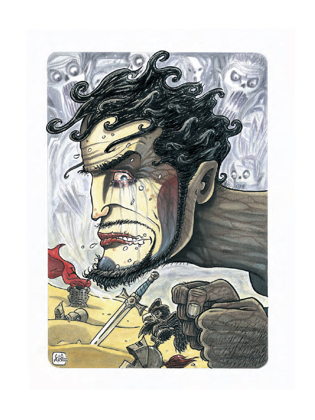 Cicaré Portfolio Miti con disegno originale 2