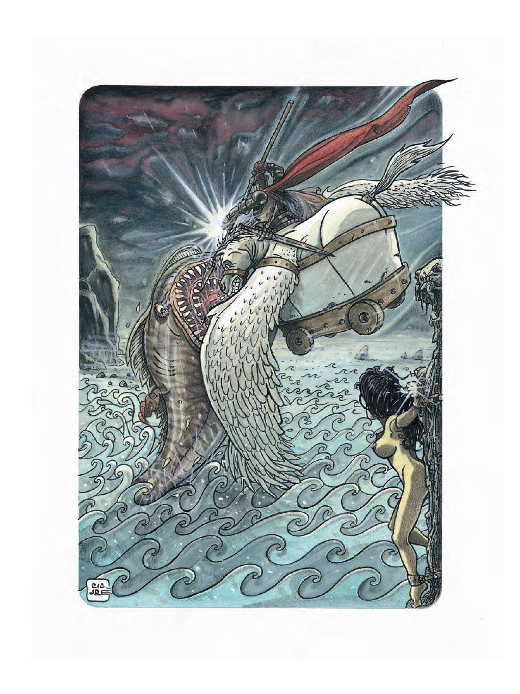 Cicaré Portfolio Miti con disegno originale 2