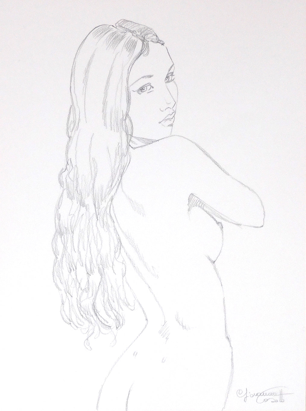 Portfolio Sketch Book con Disegno Originale N ° 33 - P.A. -